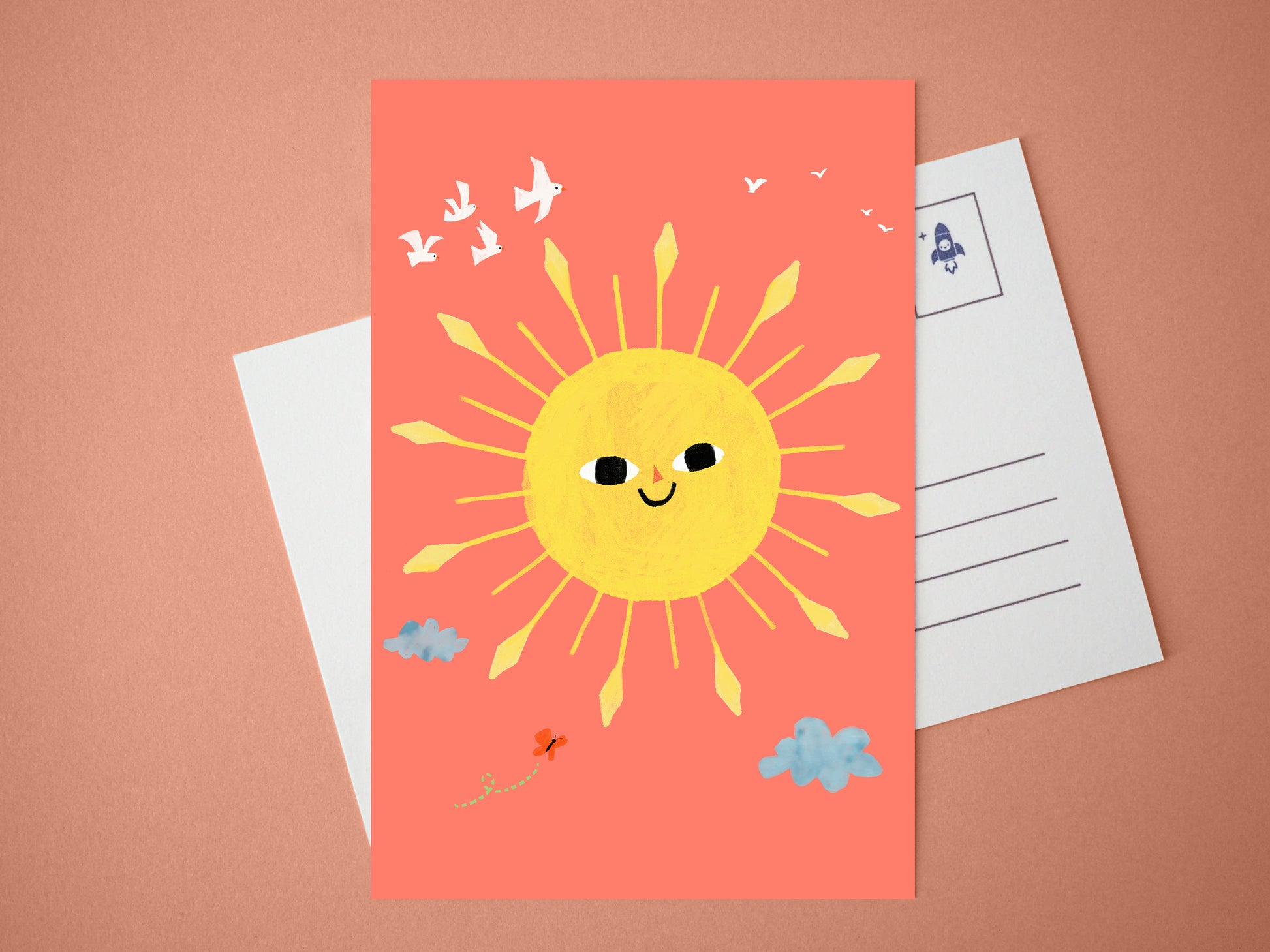 Happy Sun Mini Print / Postcard