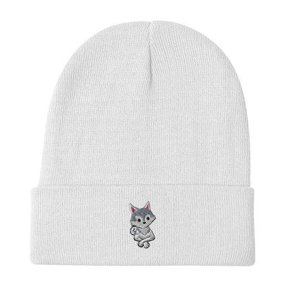 Grey and White Klee Kai Cross Beanie