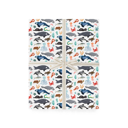 Sea Change: Ocean Animals Gift Wrap