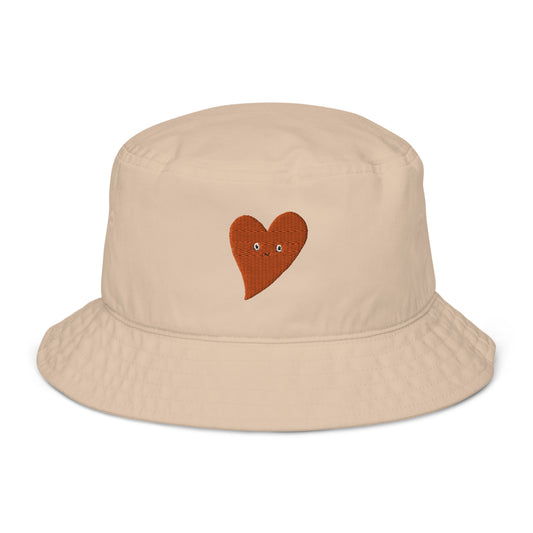 I Love You Heart Organic Bucket Hat