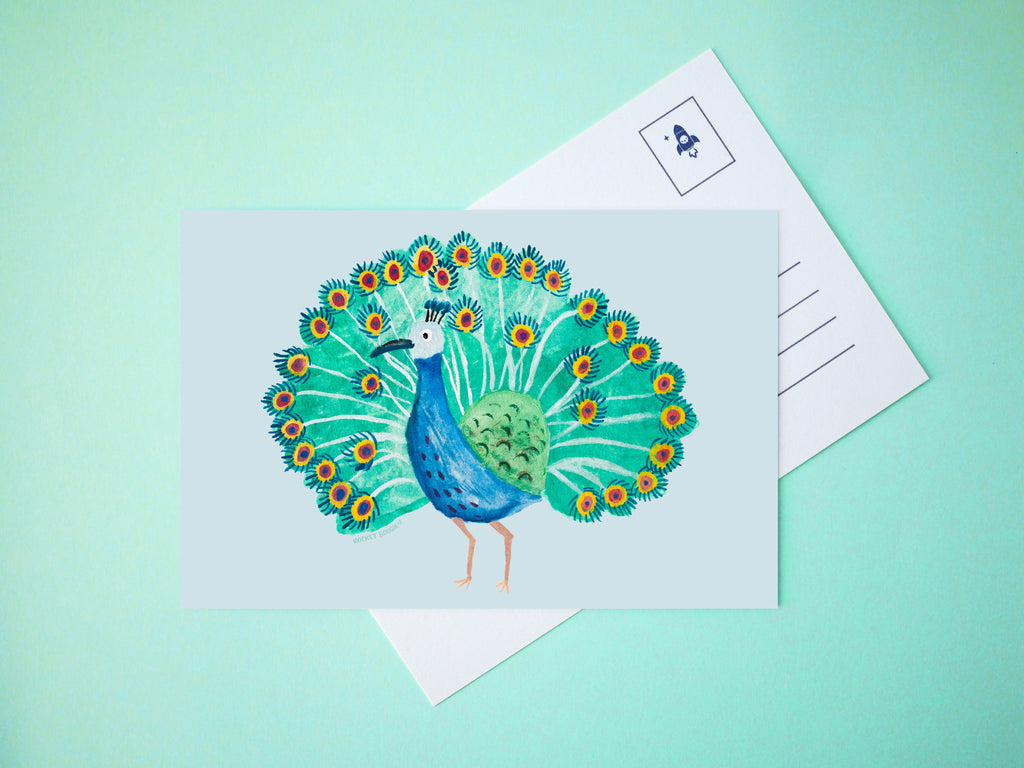 Peacock Mini Print / Postcard