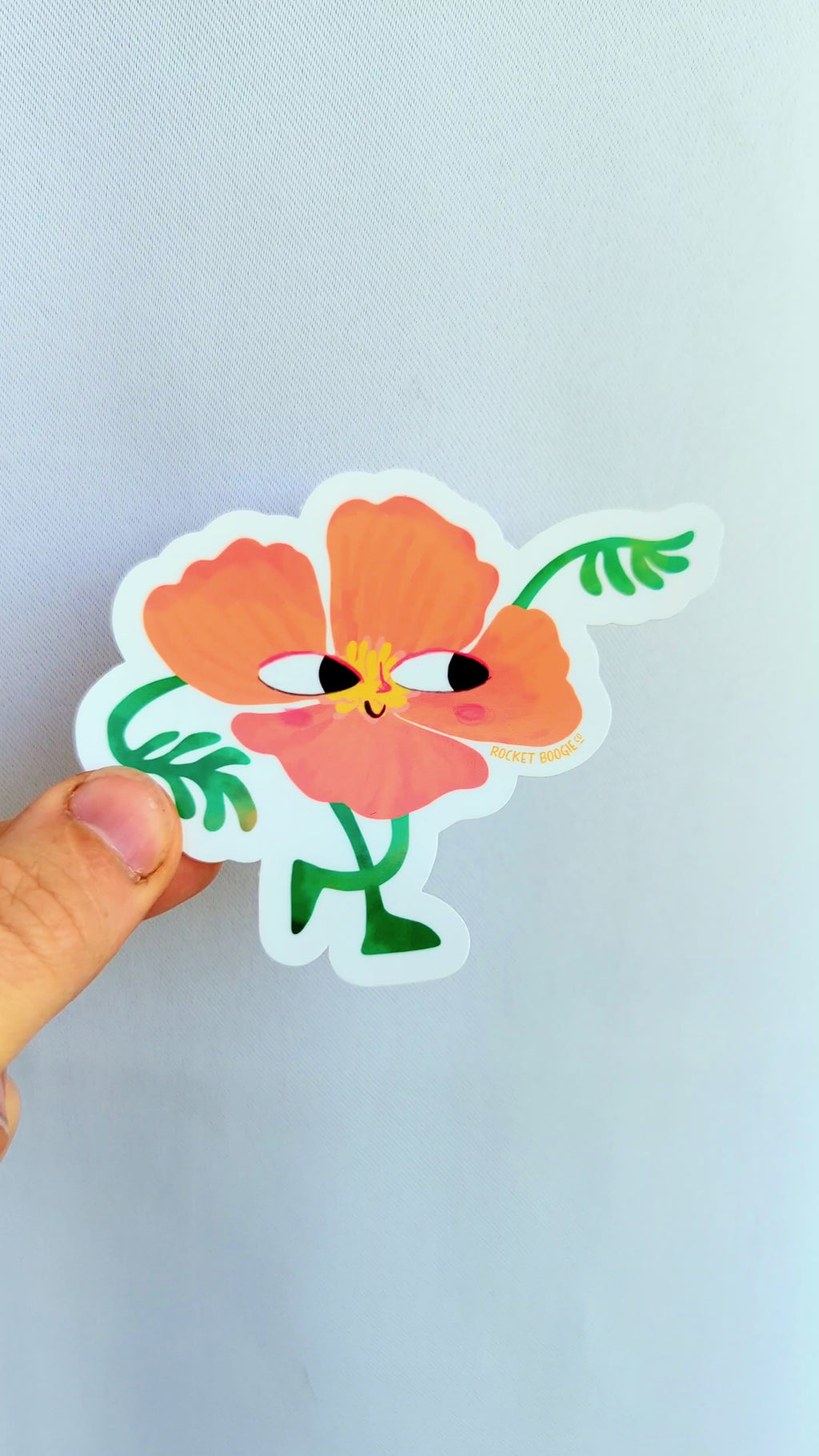 Dancing Poppy Sticker