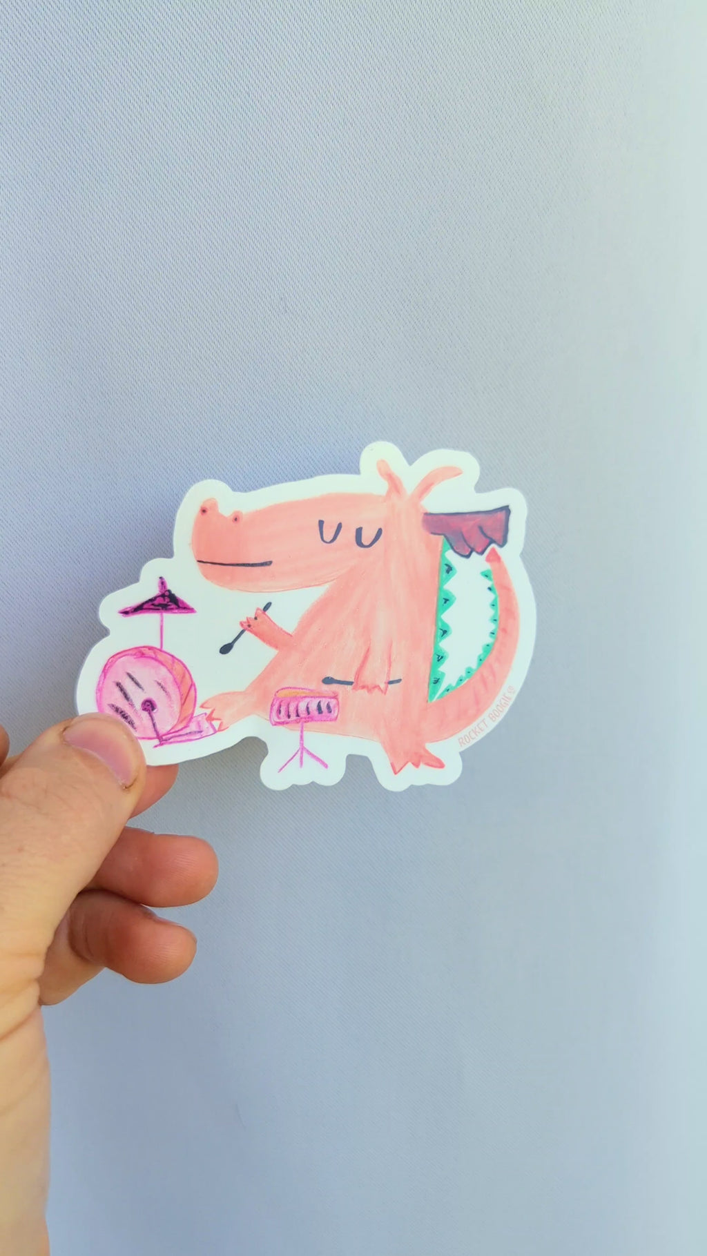 Dragon Drummer Sticker