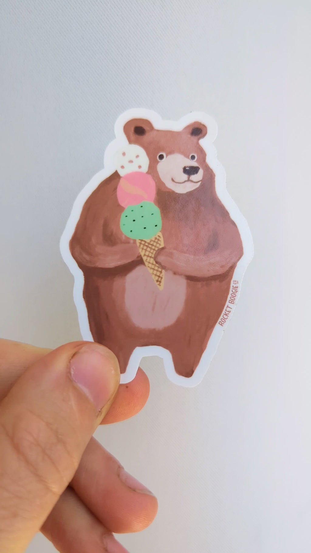 Ice Cream Bear Sticker