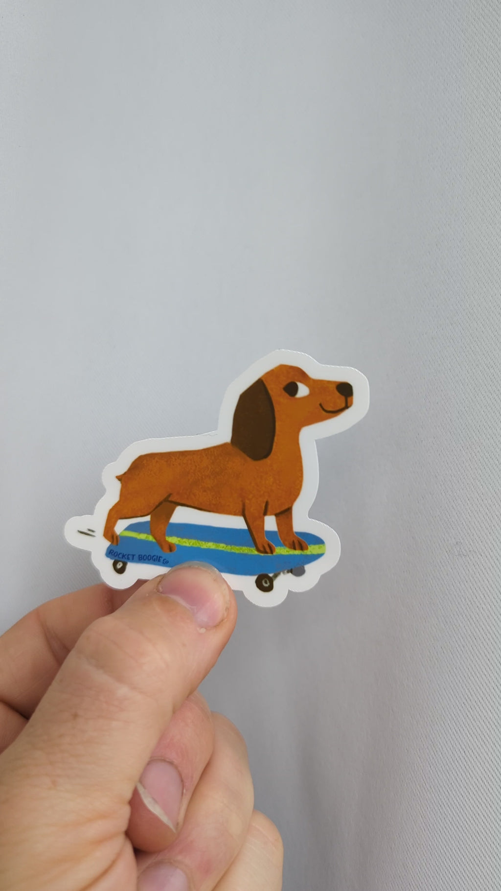 Cool Dog on a Skateboard Sticker
