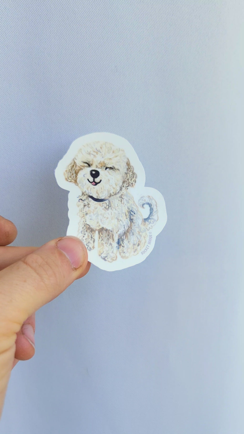 Happy Poodle Sticker