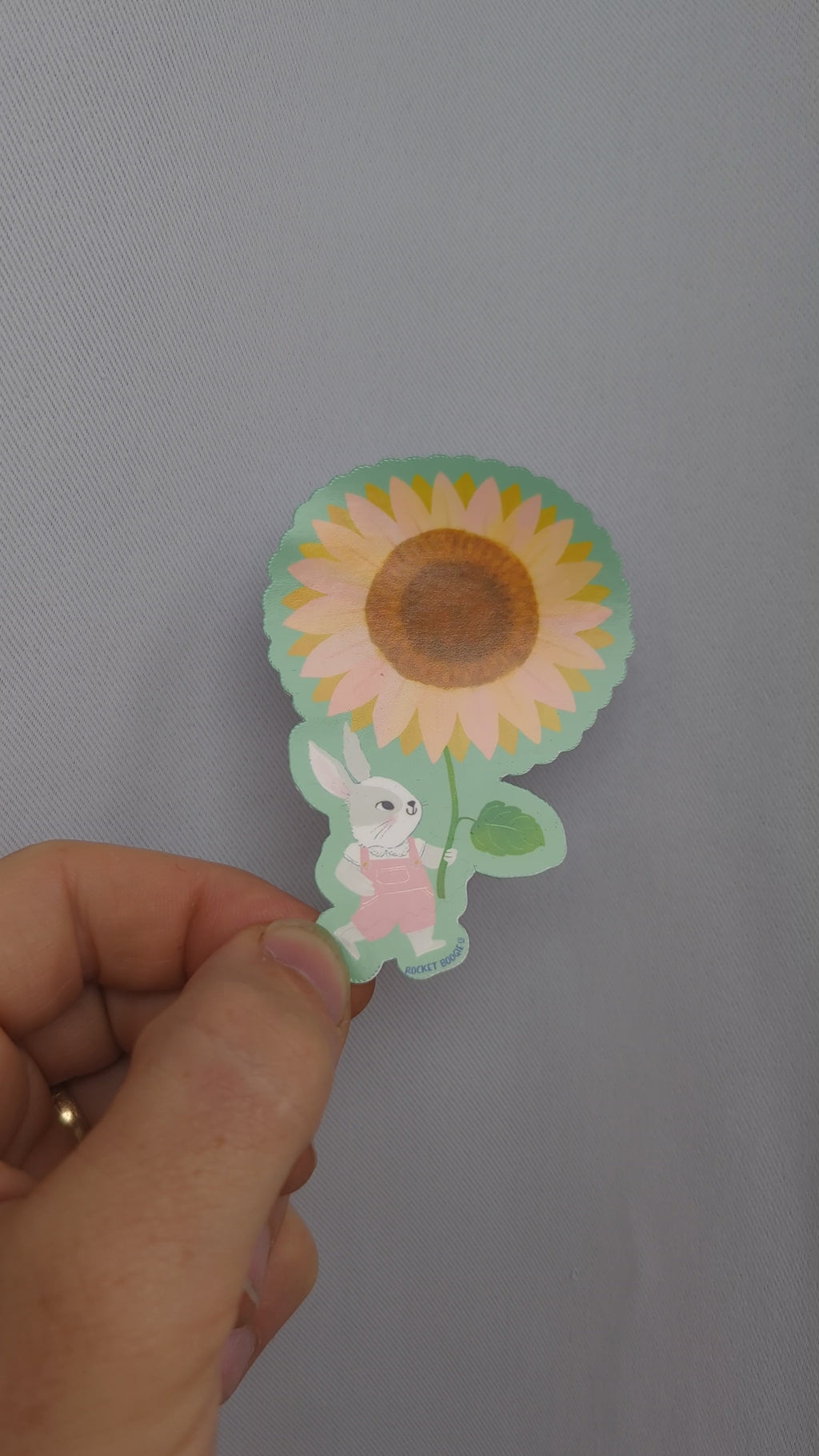 Bunny with Sunflower Sticker