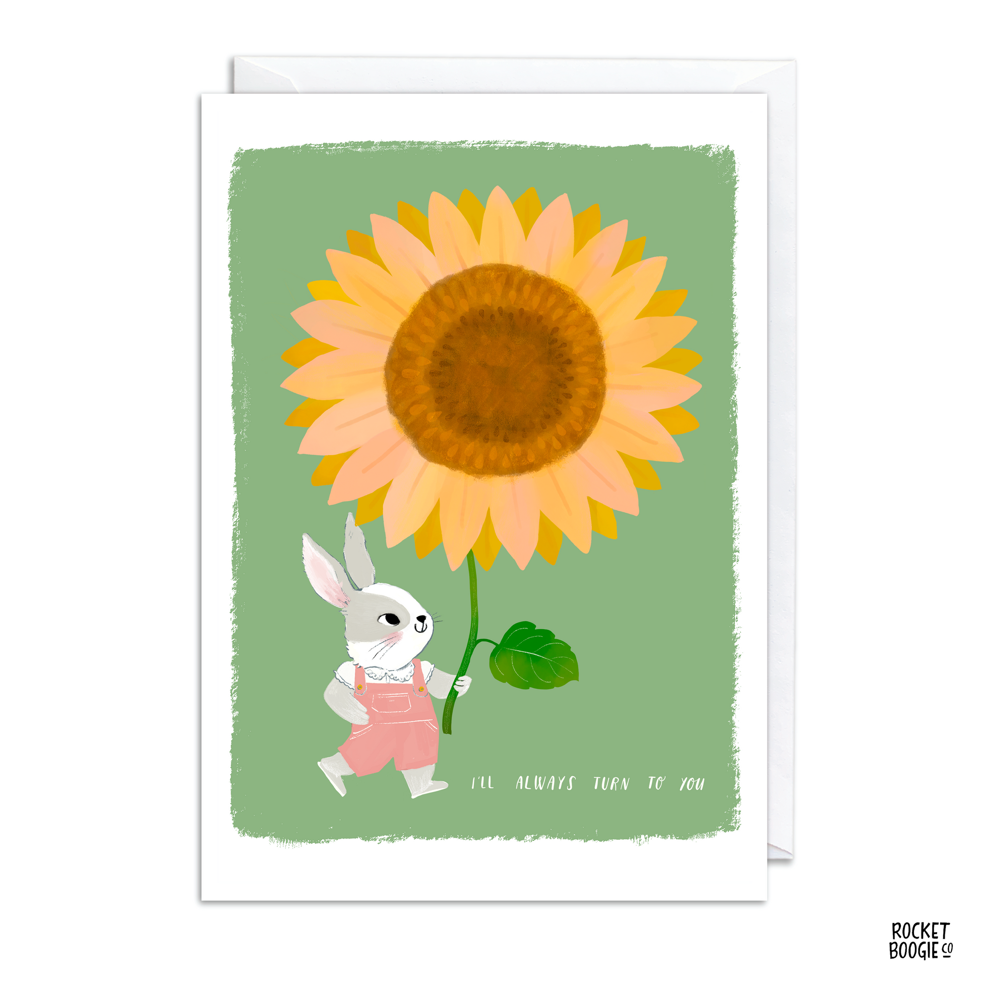 Bunny Sunflower Card