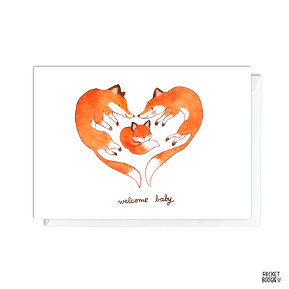 Fox Welcome Baby Card